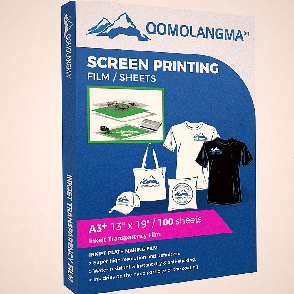 13" x 19" 100 Sheets Waterproof Inkjet Transparency Film For Screen Printing