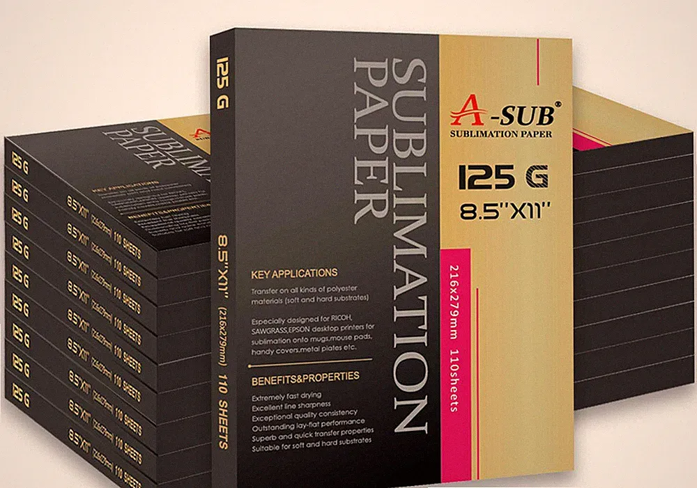 2200 Sheets A-SUB Sublimation Paper 125g 8.5x11 for Inkjet Heat Transfer Bulk