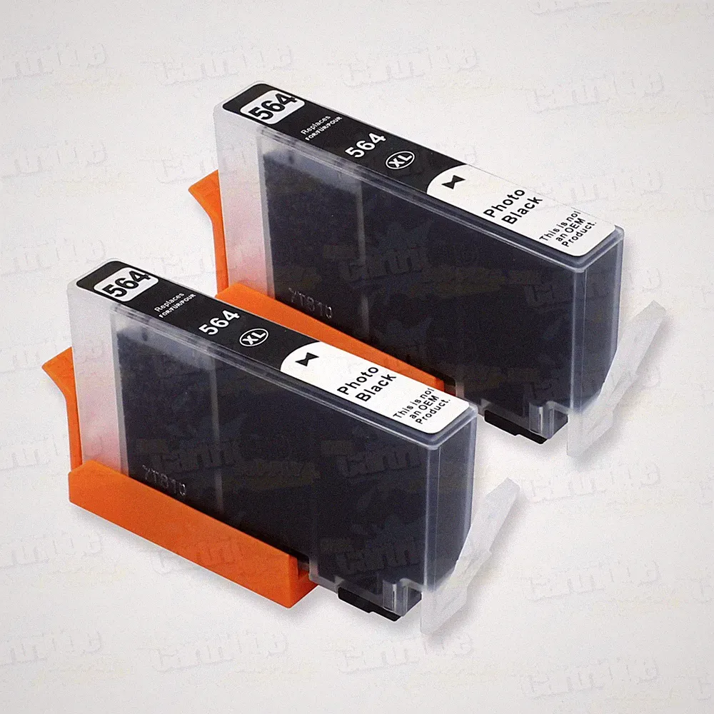 2PK 564XL Photo Black Ink for HP Photosmart 7510 7515 7520 7525 C309 410 510
