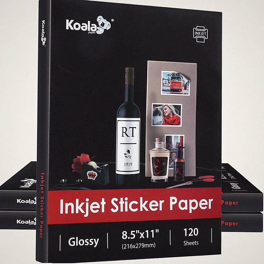 360 Sheets Koala Glossy Sticker Paper 8.5x11 Inkjet Printer Adhesive Photo Paper