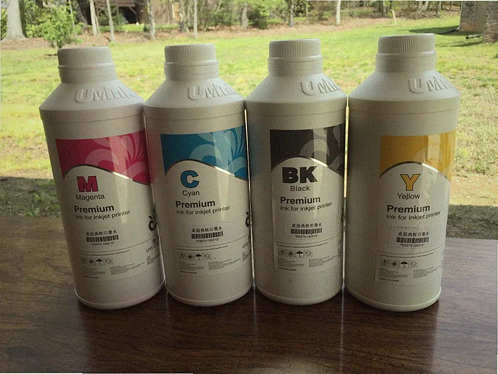 4 x 1000ml Sublimation Ink Compatiable For All Epson Inkjet Printer Refill CISS