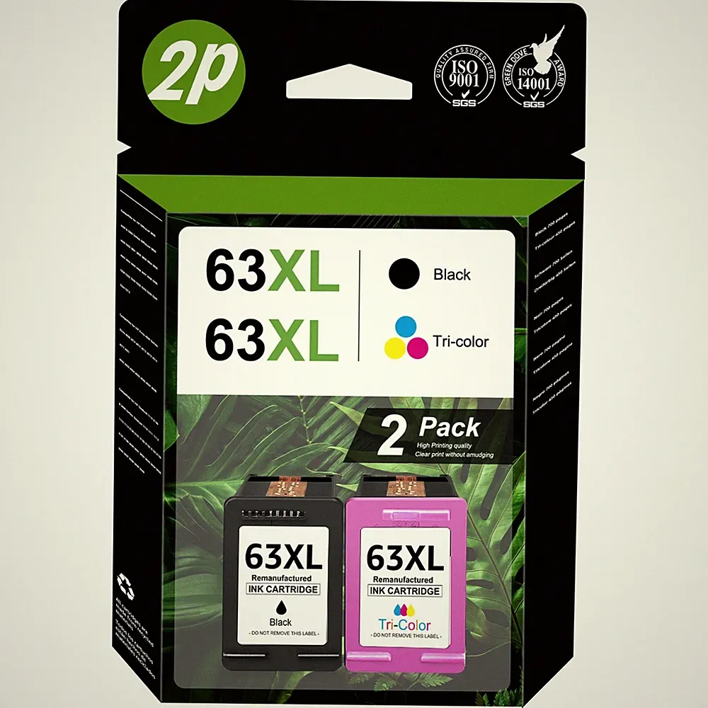 63 XL Ink Cartridge For HP 63XL Officejet 4650 3830 Envy 4520 4512 4516 F6U64AN
