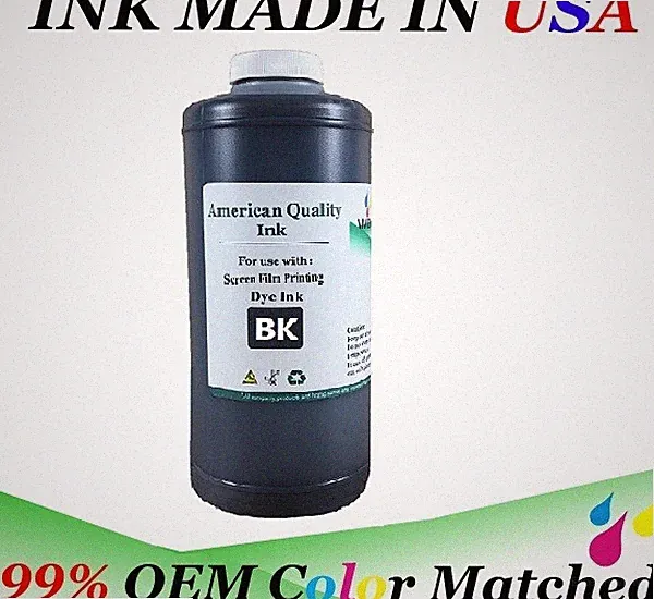 BULK INK SCREEN PRINTING FOR FILM BLACK DYE INK FOR UV BLOCKING 1 liter