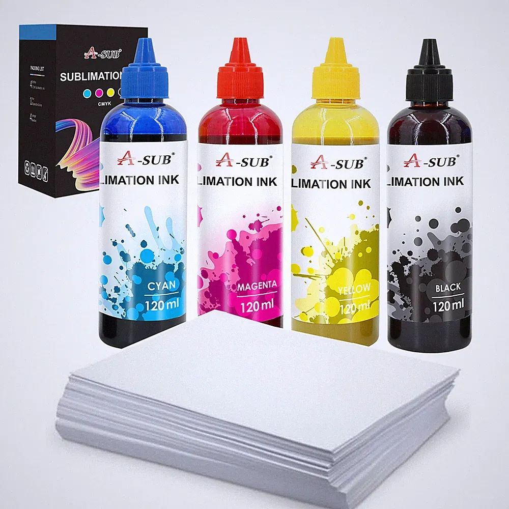 Bundle A-SUB Sublimation Ink + Koala Sublimation Paper 8.5x11 for Inkjet Printer