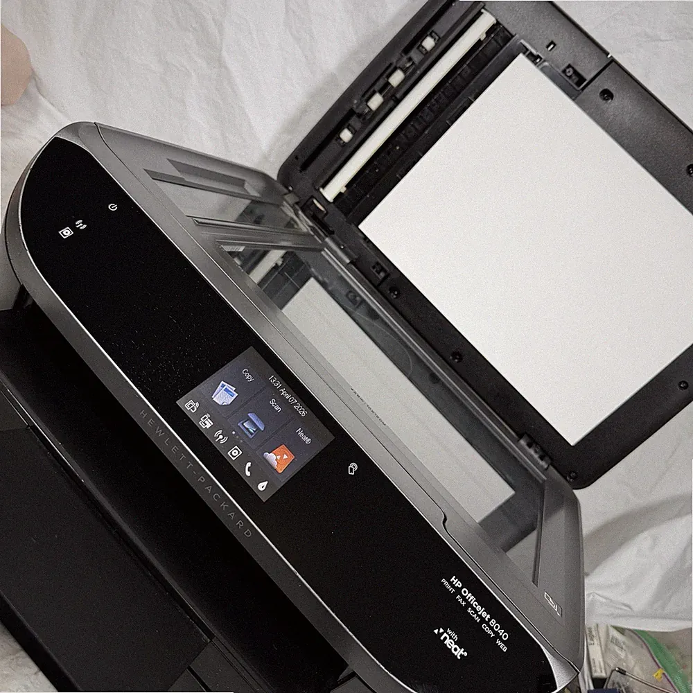 HP Officejet 8040 Color Inkjet Printer Fax Scan Copy W/ Neat Receipts With INK
