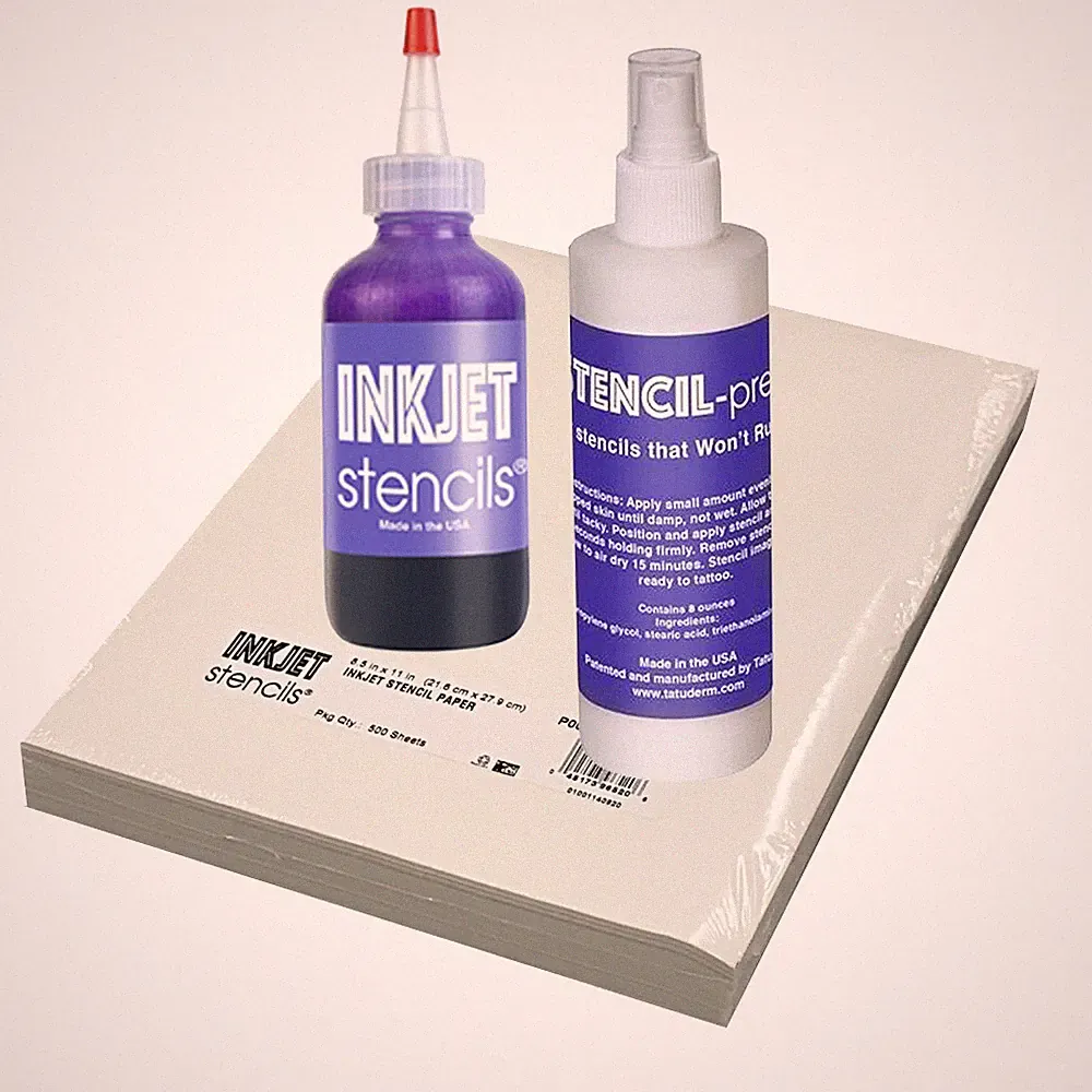 InkJet Stencils Tattoo Stencil Refill Kit Pacon Paper Spirit Transfer Cream Prep