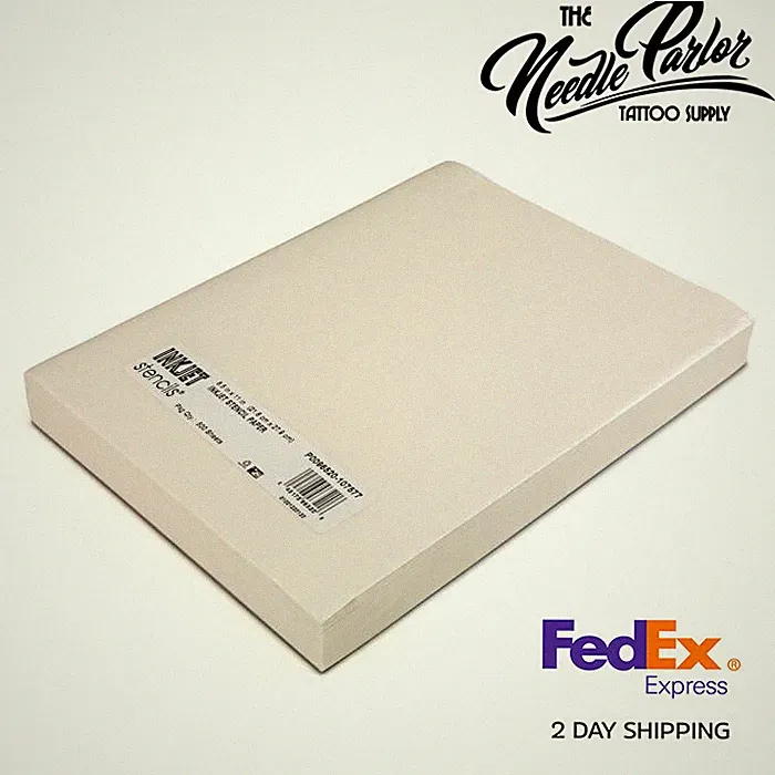 Inkjet Tracing Paper - Tattoo Stenciling Parchment 8"X11.5"(500 Sheet Ream)