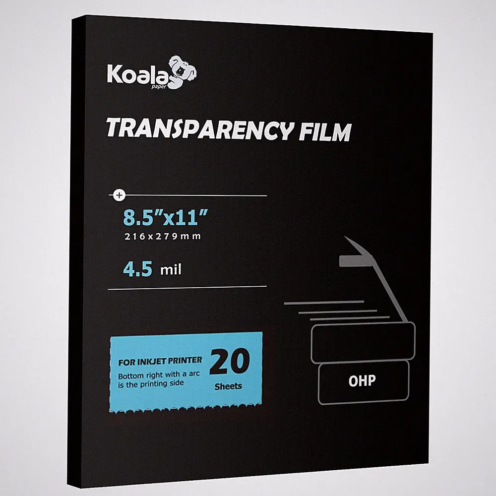 Koala Inkjet Transparency Film Clear 8.5x11 20 Sheet Overhead Projector Crafts