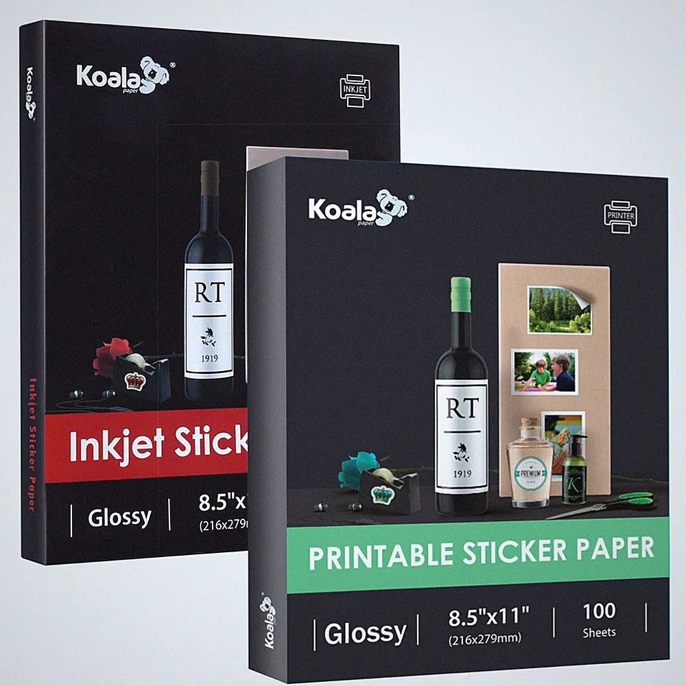 Lot 20-120 Koala Sticker Paper for Inkjet & Laser Glossy Adhesive Photo Paper