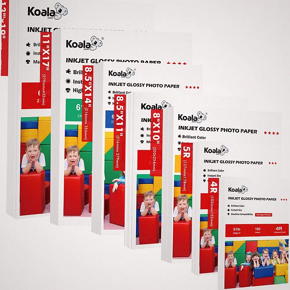 Lot Koala 61lb Glossy Photo Paper 4X6 5X7 8x10 8.5X11 11x17 13x19 Thick Inkjet