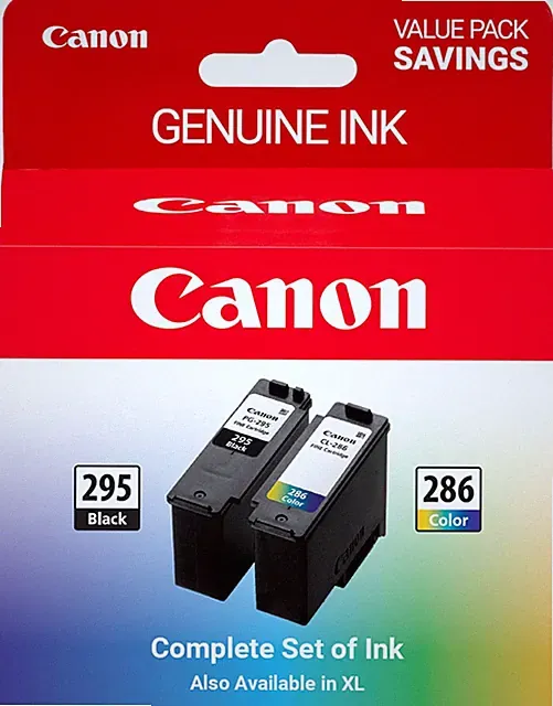 PG-295 / CL-286 Genuine Ink Value Pack (2 Cartridges), Compatible with TR7120, T