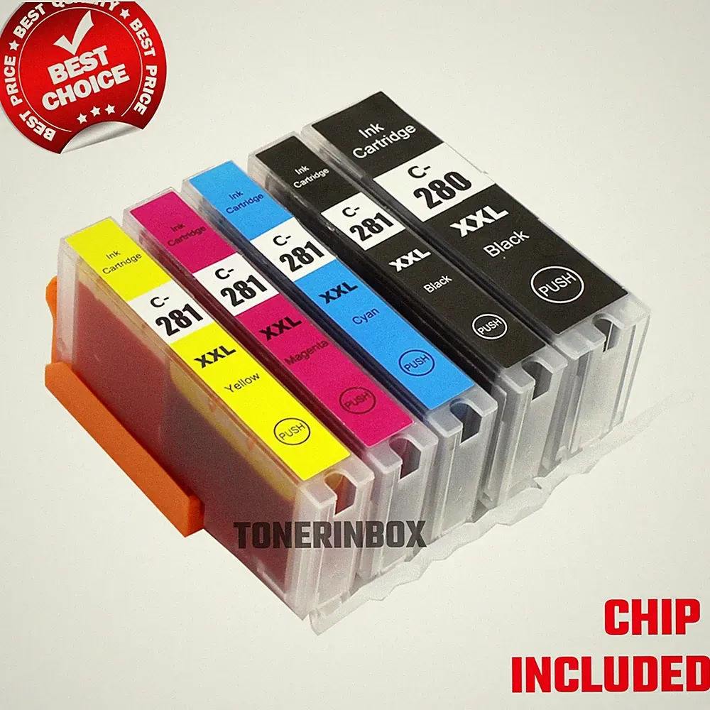 PGI-280 PGI280 XXL CLI-281 XXL Ink for Canon PIXMA TS6120 TS6220 TS8120 TS9120