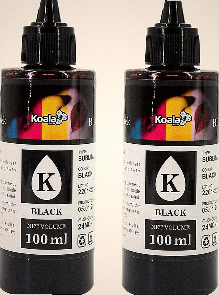 Premium Koala Sublimation Ink – 2x100ml Black Bottle for All Epsn Inkjet Printer