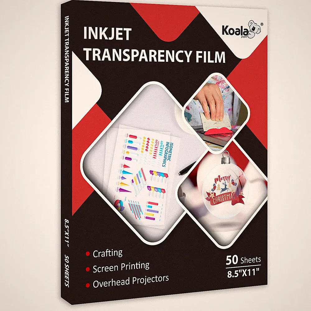 Transparency Film 8.5x11 Clear for Inkjet Crafts Screen Printing 50 Sheets