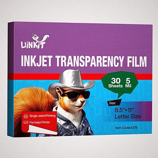 Uinkit 30 Sheets Pintable Transparency Film Acetate Clear Sheets for Crafts